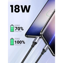 UGREEN USB-A - USB-C gyorstöltés kábel 3A Max fekete 1 m US288