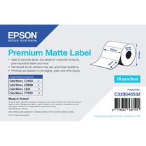 Epson prémium matt inkjet 102mm x 76mm 440 címke/tekercs