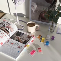 Jelölőcímke 25x45mm, 50lap, műanyag Bluering®, lila