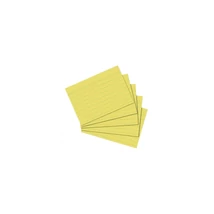 Kartotékkártya  A7 100 ív/csomag, vonalas, Herlitz sárga