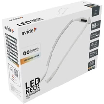 Olvasólámpa, LED, flexibilis nyakkal, 2W, AVIDE, fehér