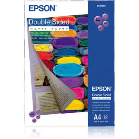 Epson matt kétoldalas fotópapír (A4, 50 lap, 178g)