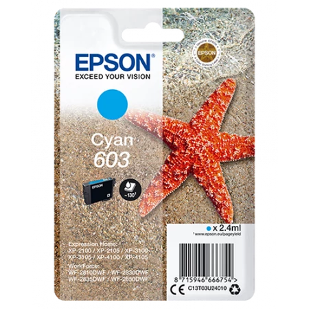 Epson T03U2 Tintapatron Cyan 2,4ml No.603