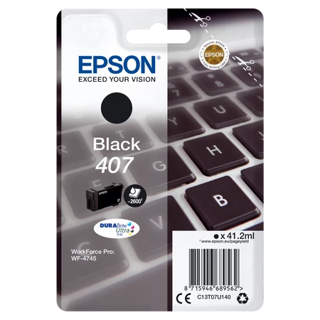 Epson T07U1 Tintapatron Black 41,2 ml No.407