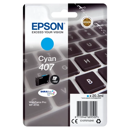Epson T07U2 Tintapatron Cyan 20,3ml No.407