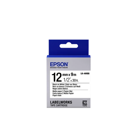 Epson LK-4WBB címkeszalag Black/White 12mm (9m)