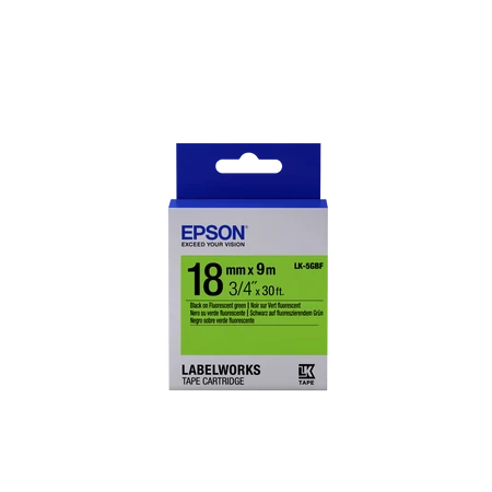 Epson LK-5GBF címkeszalag Black/Green 18mm (9m)